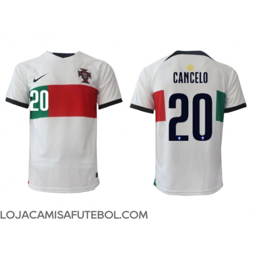 Camisa de Futebol Portugal Joao Cancelo #20 Equipamento Secundário Mundo 2022 Manga Curta